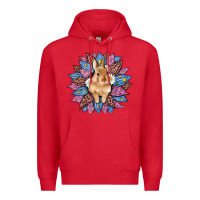 Red easter leopard bunny sunflower Premium Hoodie - Artiststas