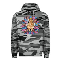 Slate Camo easter leopard bunny sunflower Premium Hoodie - Artiststas