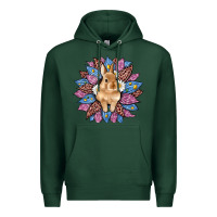 Sports Green easter leopard bunny sunflower Premium Hoodie - Artiststas