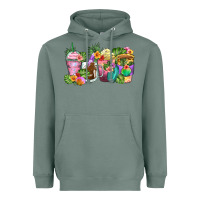Sage tropical coffee cups Heavyweight Hoodie - Zillion Design Studio