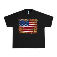 Black american flag and leopard Urban Heavy Tee - Artiststas