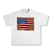 Lunar Rock american flag and leopard Urban Heavy Tee - Artiststas