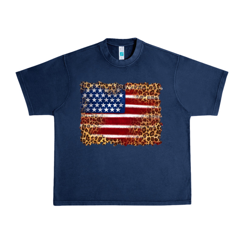 American Flag And Leopard Urban Heavy Tee by Artiststas | Teevron