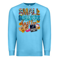 Ocean Blue small business hustler Premium Sweatshirt - Zillion Design Studio