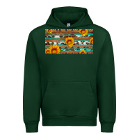 Forest Green aztec sunflower cowhide license plate Urban Hoodie - Artiststas
