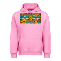 Fuchsia Pink aztec sunflower cowhide license plate Urban Hoodie - Artiststas