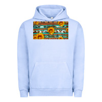 Pigment Grape Ice aztec sunflower cowhide license plate Urban Hoodie - Artiststas