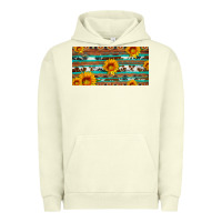 Pigment Pistachio aztec sunflower cowhide license plate Urban Hoodie - Artiststas