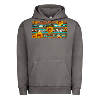Pigment Tornado aztec sunflower cowhide license plate Urban Hoodie - Artiststas