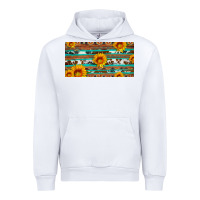 White aztec sunflower cowhide license plate Urban Hoodie - Artiststas
