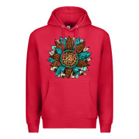 Cardinal gemstone cowhide leopard turquoise sunflower Premium Hoodie - Artiststas