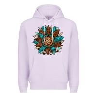 Lilac gemstone cowhide leopard turquoise sunflower Premium Hoodie - Artiststas
