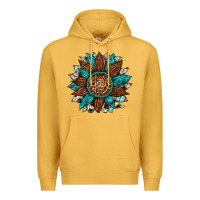 Mustard gemstone cowhide leopard turquoise sunflower Premium Hoodie - Artiststas