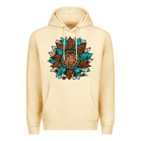 Pina Colada gemstone cowhide leopard turquoise sunflower Premium Hoodie - Artiststas