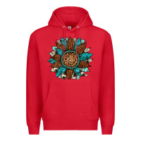 Red gemstone cowhide leopard turquoise sunflower Premium Hoodie - Artiststas