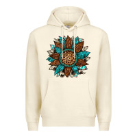 Sandshell gemstone cowhide leopard turquoise sunflower Premium Hoodie - Artiststas