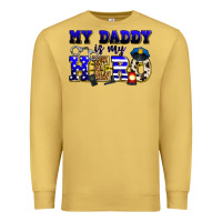 Antique Gold my daddy is my hero police Premium Sweatshirt - Zillion Design Studio