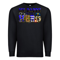 Black my daddy is my hero police Premium Sweatshirt - Zillion Design Studio