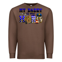 Chestnut my daddy is my hero police Premium Sweatshirt - Zillion Design Studio