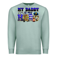 Seafoam my daddy is my hero police Premium Sweatshirt - Zillion Design Studio