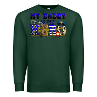 Sports Green my daddy is my hero police Premium Sweatshirt - Zillion Design Studio