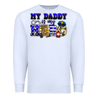 White my daddy is my hero police Premium Sweatshirt - Zillion Design Studio