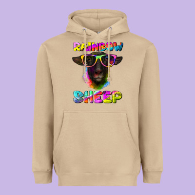 Heavyweight Hoodie rainbow sheep suffolk sheep