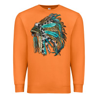 Carrot indian feather headdress with western  patterns Premium Sweatshirt - RanaPortraitStore