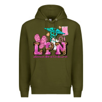 Army Green lpn licensed practical nurse Premium Hoodie - AdoDesignShop