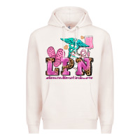 Pale Pink lpn licensed practical nurse Premium Hoodie - AdoDesignShop