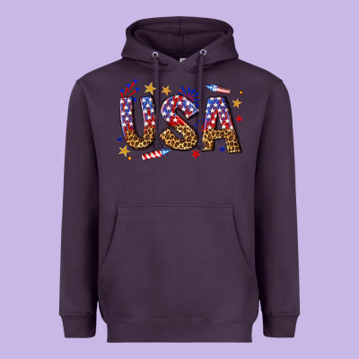 Heavyweight Hoodie usa 4th of july bw
