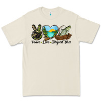 Bone Camouflage Peace Love Striped Bass Premium Tee - LillyAllenDesigns