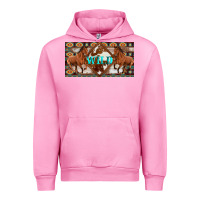Fuchsia Pink aztec horses and wild with cowhide license plate template Urban Hoodie - Artiststas