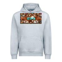 Heather Grey aztec horses and wild with cowhide license plate template Urban Hoodie - Artiststas