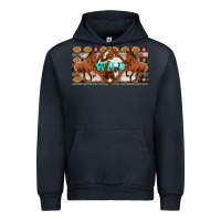 Navy aztec horses and wild with cowhide license plate template Urban Hoodie - Artiststas