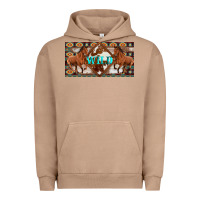 Pigment Burro aztec horses and wild with cowhide license plate template Urban Hoodie - Artiststas