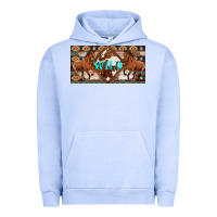 Pigment Grape Ice aztec horses and wild with cowhide license plate template Urban Hoodie - Artiststas