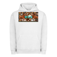 Pigment Lunar Rock aztec horses and wild with cowhide license plate template Urban Hoodie - Artiststas