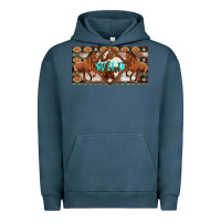 Pigment Midnight Navy aztec horses and wild with cowhide license plate template Urban Hoodie - Artiststas