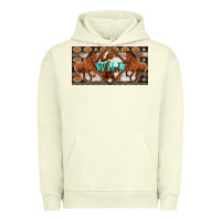 Pigment Pistachio aztec horses and wild with cowhide license plate template Urban Hoodie - Artiststas