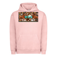 Aztec Horses And Wild With Cowhide License Plate Template Urban Hoodie | Teevron