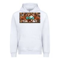 White aztec horses and wild with cowhide license plate template Urban Hoodie - Artiststas