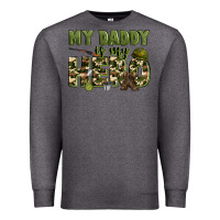 Charcoal Heather my daddy is my hero army Premium Sweatshirt - Zillion Design Studio