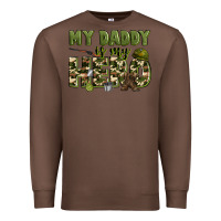 Chestnut my daddy is my hero army Premium Sweatshirt - Zillion Design Studio