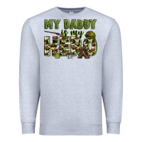 Heather Grey my daddy is my hero army Premium Sweatshirt - Zillion Design Studio