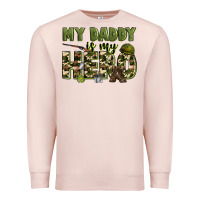 Pale Pink my daddy is my hero army Premium Sweatshirt - Zillion Design Studio