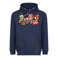 Navy strawberry farm fresh coffee cups Heavyweight Hoodie - Zillion Design Studio
