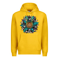 Lemon cowhide leopard serape gemstone  sunflower Premium Hoodie - Artiststas