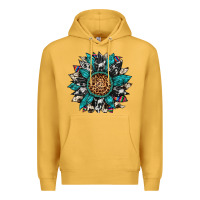Mustard cowhide leopard serape gemstone  sunflower Premium Hoodie - Artiststas