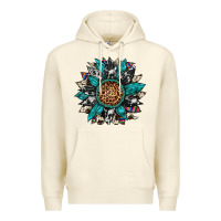 Sandshell cowhide leopard serape gemstone  sunflower Premium Hoodie - Artiststas